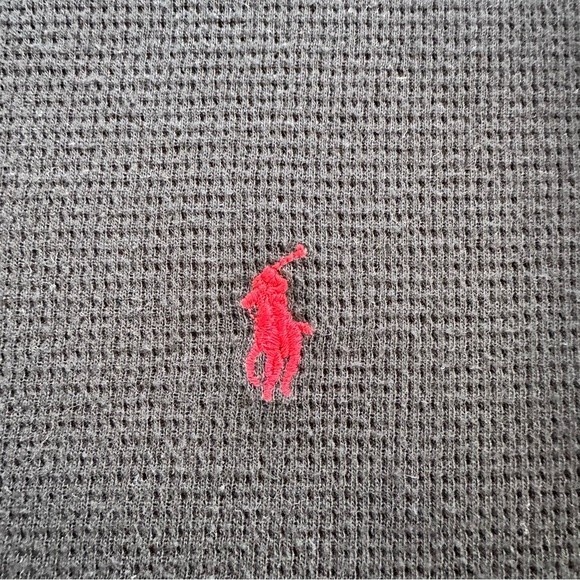 Polo Ralph Lauren Men’s Black Waffle Knit Long Sleeve Size XL - Picture 7 of 8